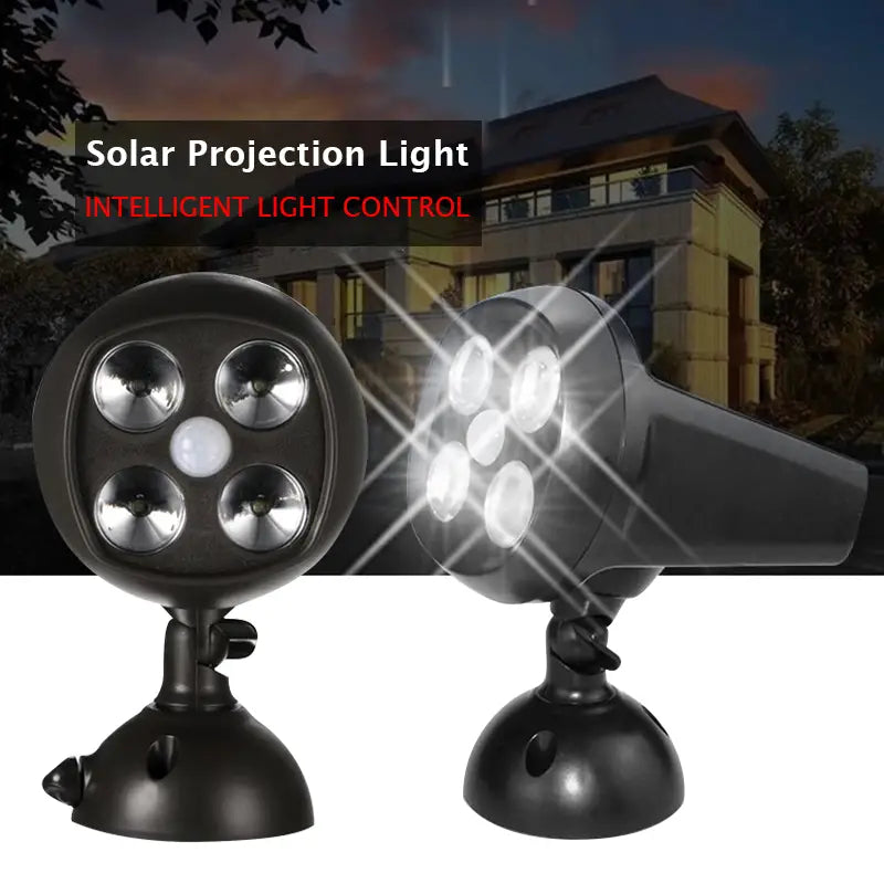 Solar Outdoor LED 360-Degree Rotating Garden Light