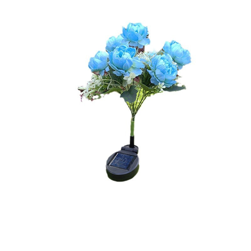 Solar LED Peony Garden Light for Outdoor Decoration