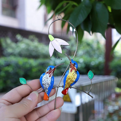 Metal Bird Wall Hanging Sculptures for Home & Garden Art