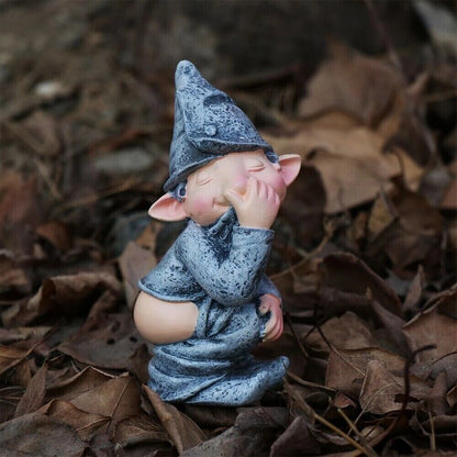 Pooping Naughty Gnome Miniature Statue Funny Resin Dwarf Home Garden Ornament US
