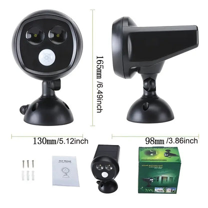 Solar Outdoor LED 360-Degree Rotating Garden Light